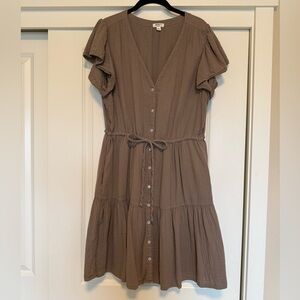 Dylan Sage Green Button-Down Dress